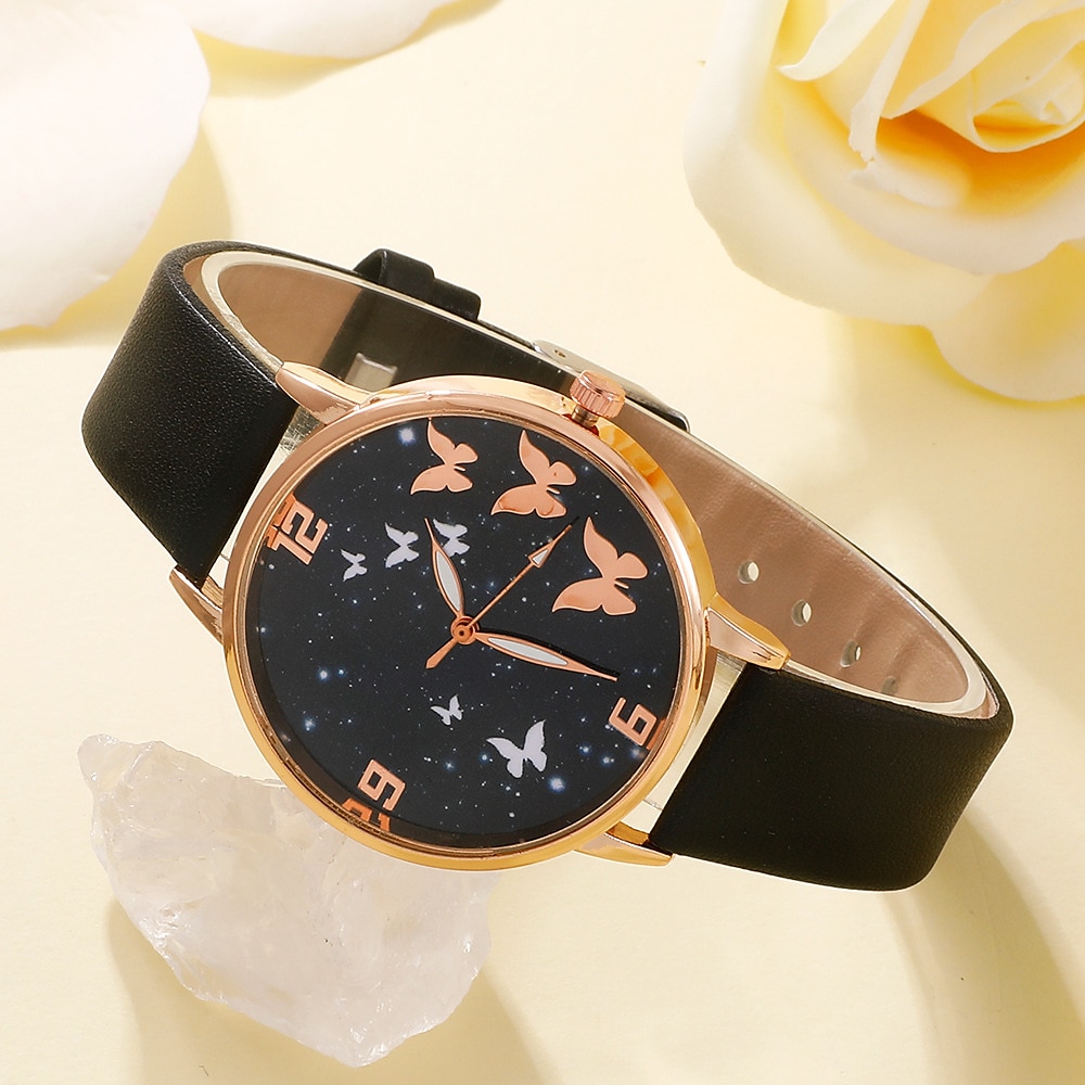 5 pièces/ensemble montre pour femme ensemble de montre à quartz coréen décontracté pour femme de 2025 ? $17.99 –P3