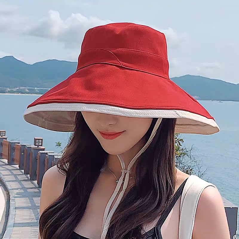 Men's Women's Sun Hat Bucket Hat Fishing Hat Outdoor Portable UV Sun  Protection UPF50+ Breathable Hat Black Pink Red for Fishing Climbing Beach  2024 - $11.99