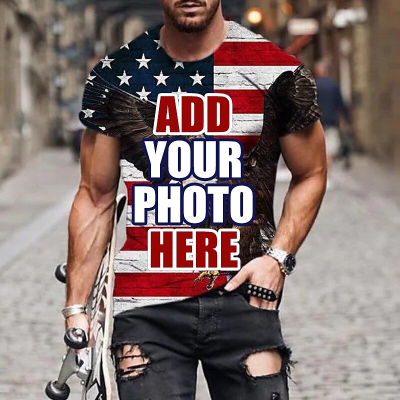 Custom T Shirt for Men Design Your Own Custom Shirts Personalized All Over Print Tee Custom Family Gifts Personalized Valentine Gift Custom Made 2025 - $16.49 –P5