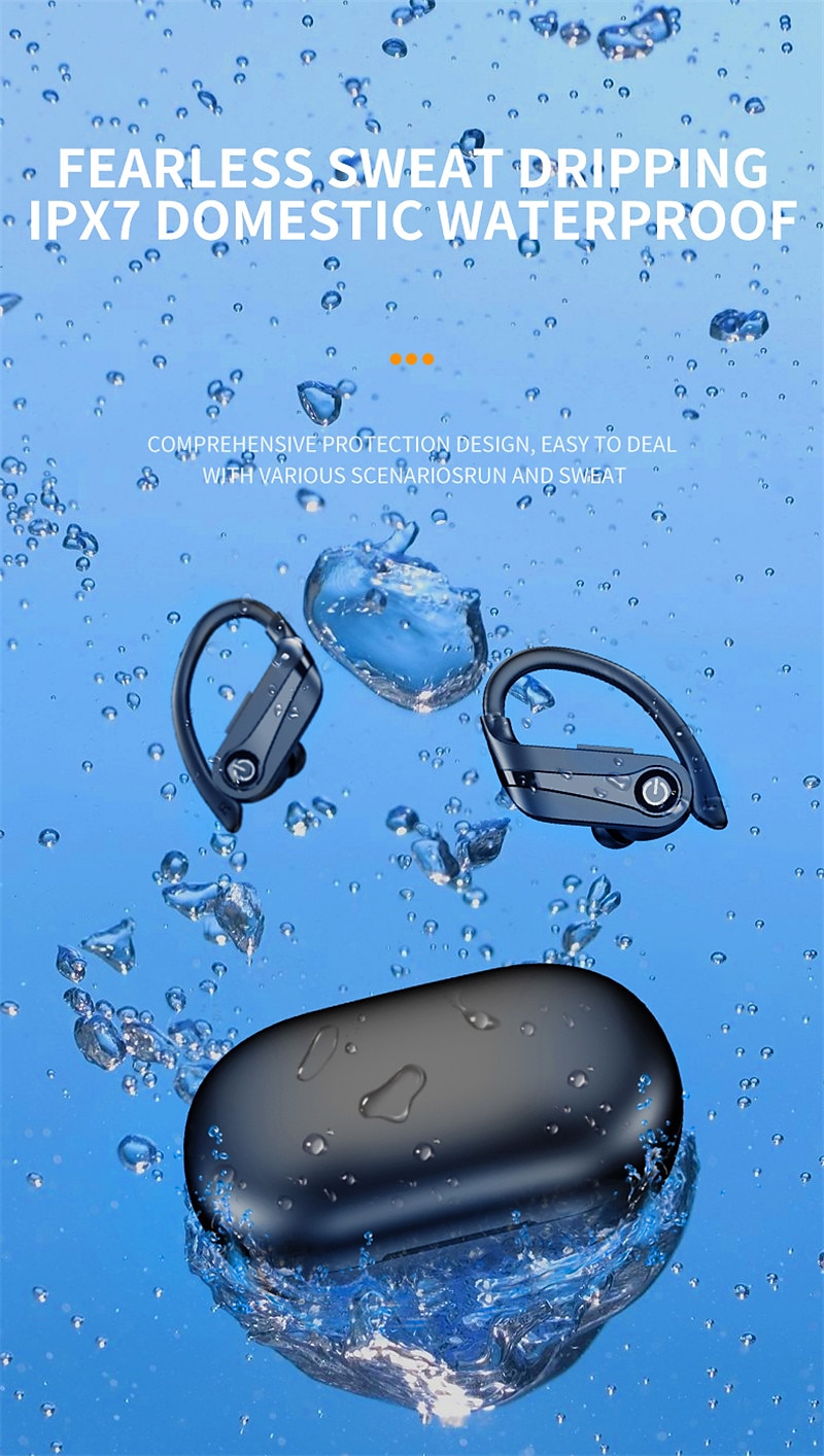 YYK-Q63 True Wireless Headphones TWS Earbuds Ear Hook Bluetooth 5.3 Smart Touch Control LED Power Display for Apple Samsung Huawei Xiaomi MI  Everyday Use Office Business Car Motorcycle Truck Driving 2025 - $35.99 –P8