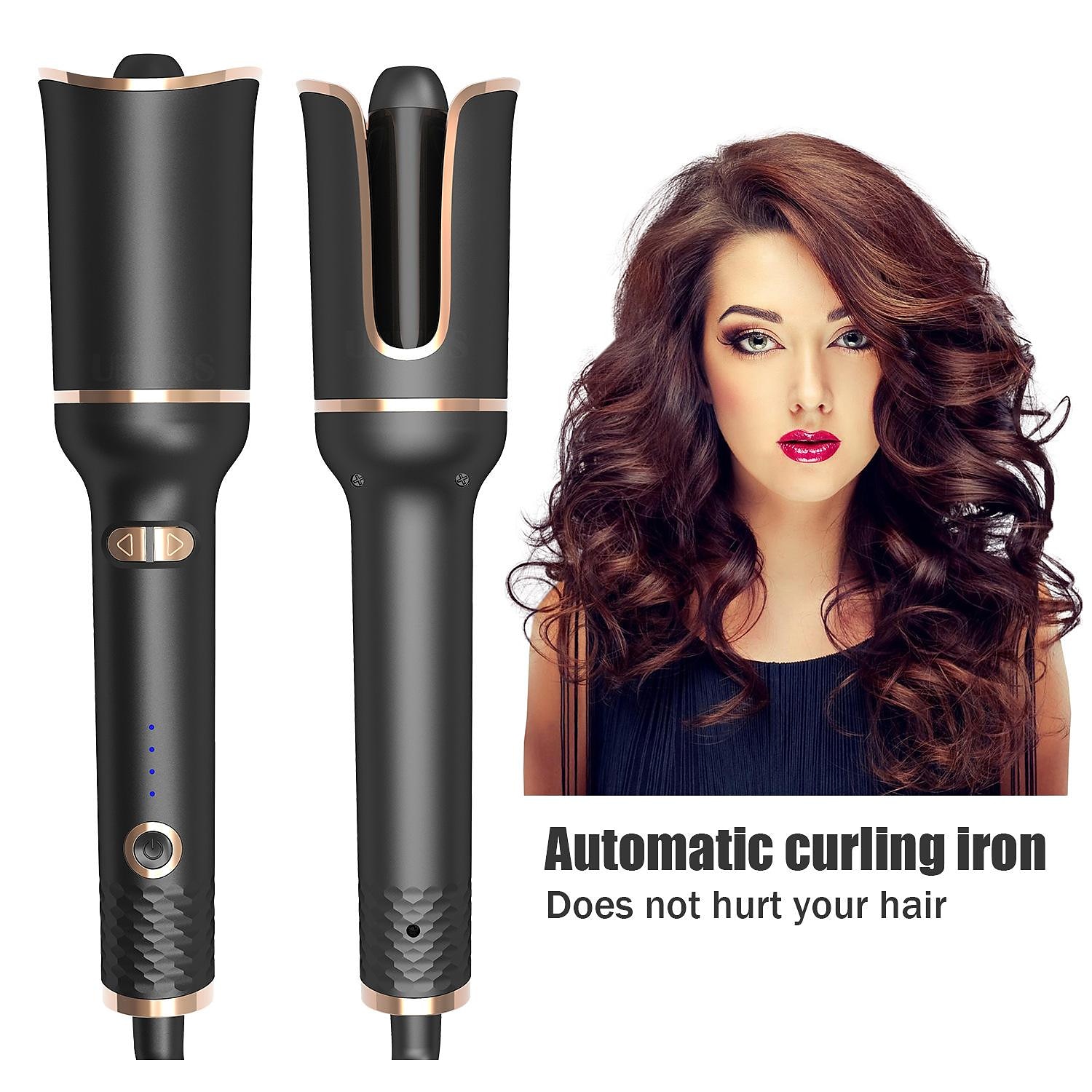 Automatic Curling Iron Professional Automatic Hair Curler with 1 Curling Iron Large Slot & Adjustable 4 Temperature & 3 Timer Dual Voltage Rotating Curling Iron with Auto Shut-Off for Hair Styling 2025 - $41.99 –P1