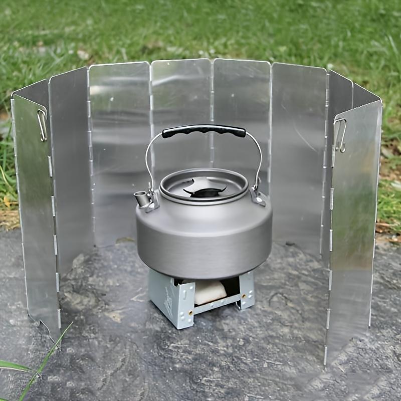 parabrezza per fornello da campo, parabrezza pieghevole in alluminio argento, parabrezza per fornello da campo del 2025 a $10.99 –P3