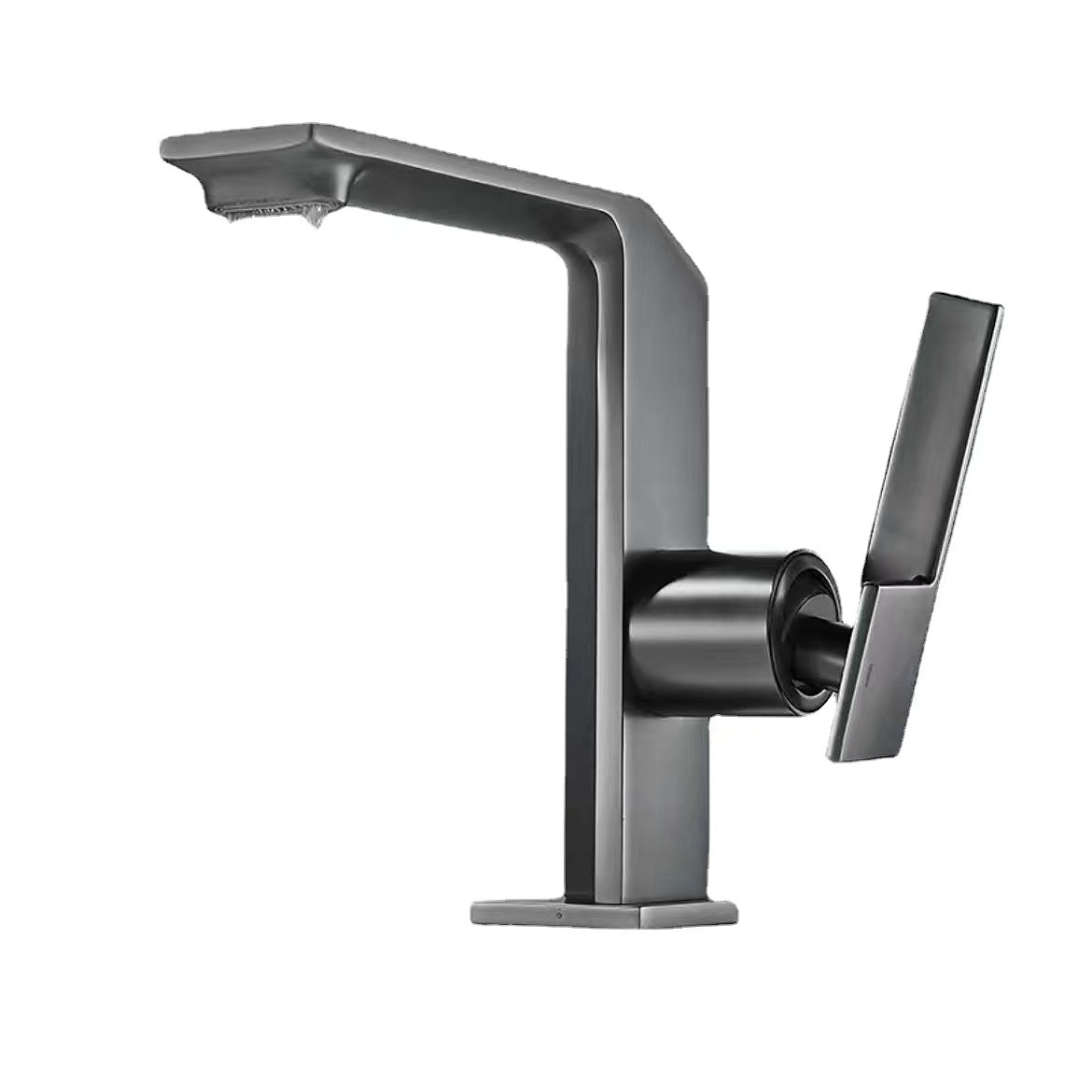 Waterfall Bathroom Sink Mixer Faucet Brass, Single Handle Washroom Basin Taps One Hole Faucets with Hot and Cold Hose, Waterfall Spout Brass Bathroom Tap Chrome Black Gold Grey 2025 - $113.99 –P11