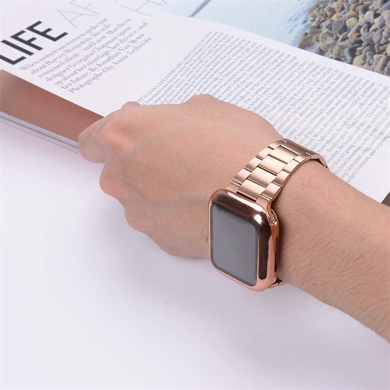 Kompatibilis valamivel Apple Watch óraszíj 38mm 40mm 41mm 42mm 44mm 45mm 49mm Case-szal Ütésálló Rozsdamentes acél Csere óraszíj mert iwatch Ultra 2 Series 9 8 7 SE 6 5 4 3 2 1 2026 - $17.99 –P2