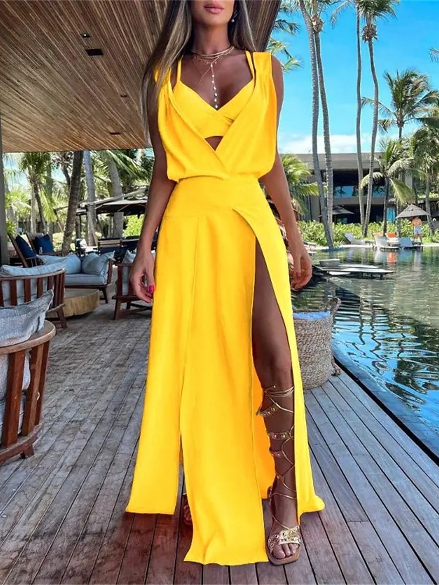 chinese dress ladies PRETTYGARDEN Women's Summer Maxi Dress Casual Wrap Floral Boho Short S