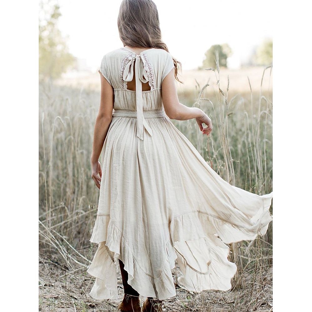 kinderkleidung Mädchen Party Kleid Feste Farbe Ärmellos Hochzeit Pegeant Prinzessin Süß Baumwolle Maxi abendkleider Sommerkleid Blumenmädchenkleid Sommer Frühling 5-12 Jahre Weiß Rosa Orange 2025 - $41.99 –P4