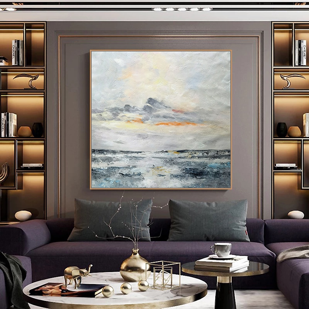 2025年 ミンチュラ手作り油絵キャンバス壁アート装飾現代抽象風景家の装飾のためのロールフレームレス未延伸絵画  コレクション – $77.99 –P1