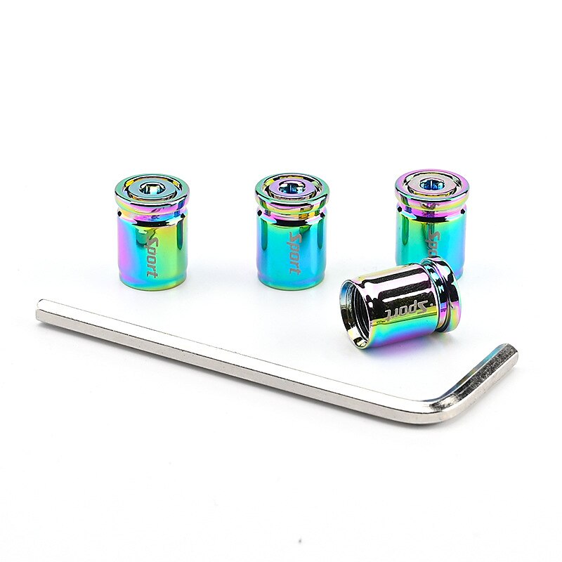 Capi valvola anti-furto StarFire 4pz - Coprivolante in lega di zinco in stile sportivo impermeabili e decorativi per ruote del 2025 a $13.99 –P6