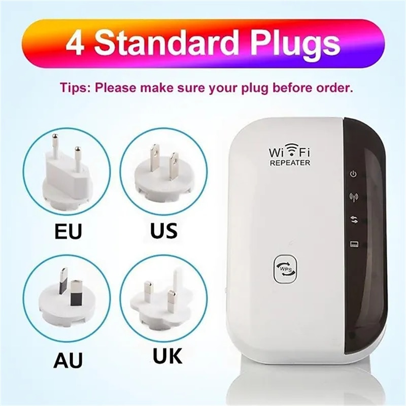 1Pc WiFi Extender WiFi Range Extender,Wireless Internet Repeater,Signal Booster Up To 2640sq. Ft And 25 Devices, Long Range Amplifier With Ethernet Port, 1-Tap Setup, Access Point 2025 - $15.99 –P6