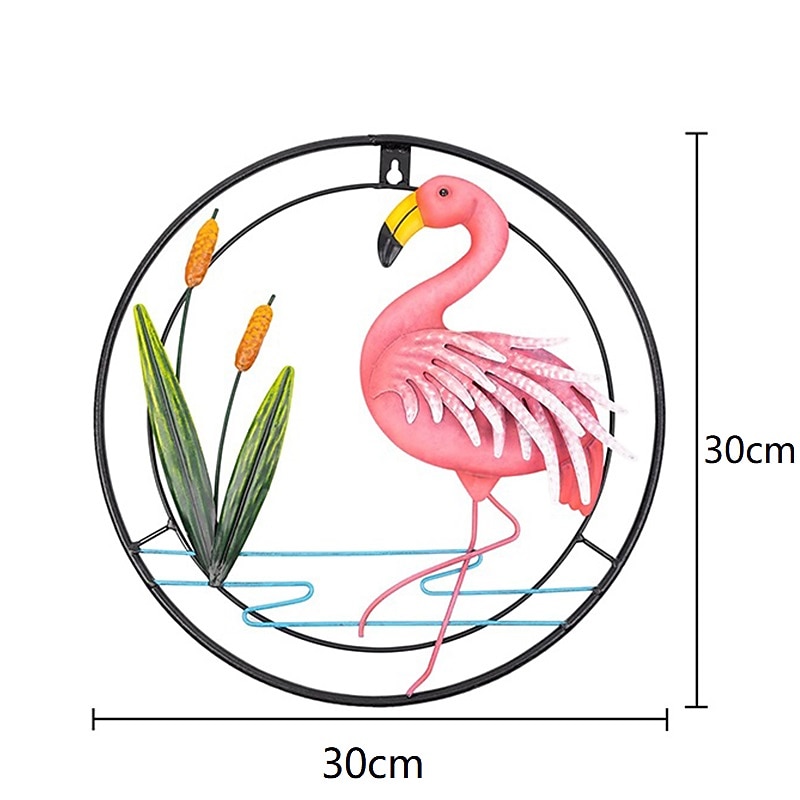 Metal Flamingo Wall Art Porch Front Door Wall Decor Room Outdoor Club Bars Front Door Metal Hanging Wall Art Dcor 2025 - $20.99 –P6