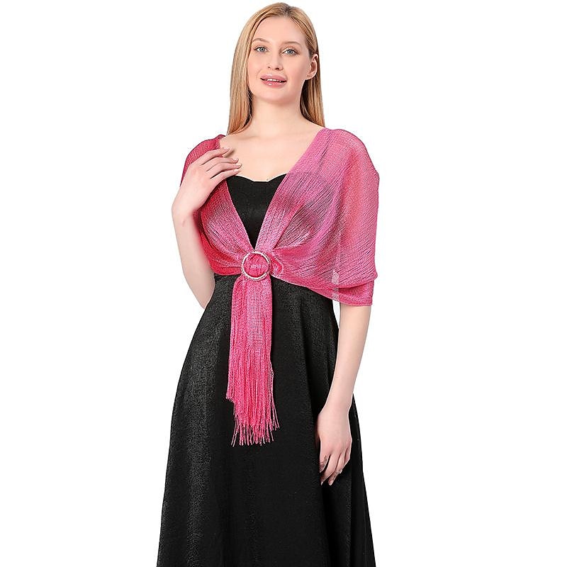 Women's Shrug Elegant Shrugs Vintage Style Solid Color Open Front Half Sleeve Knit Formal Party Work Silver Light Pink Summer Spring 2025 - $27.99 –P17