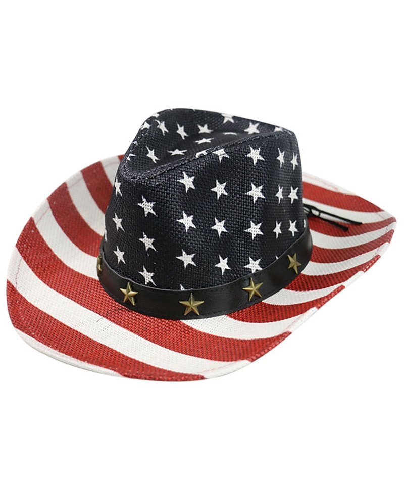 Per uomo Cappello del Kentucky Derby Cappello da Cowboy Nero Giallo Poliestere Stampato Elegante Viaggio Cowboy Western All'aperto Vacanza Bandiera Traspirante del 2026 a $21.99 –P3