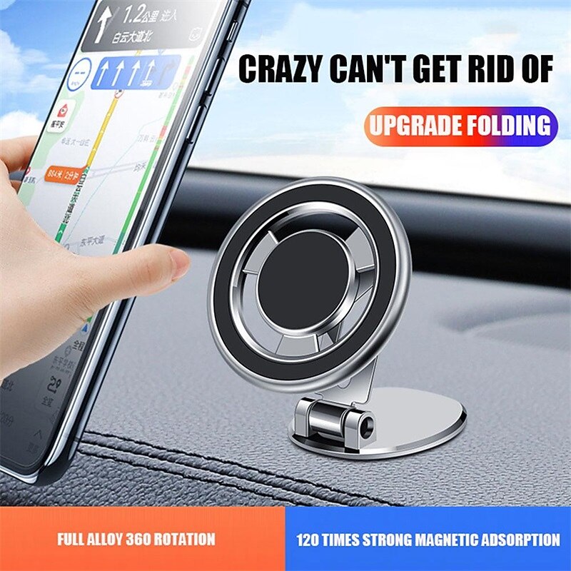 Metal Magnetic Mobile Phone Car Mount for Iphone 14 13 12 Pro Max for Magsafe Adhesive Instrument Panel Adjustable Phone Holder 2025 - $19.99 –P2
