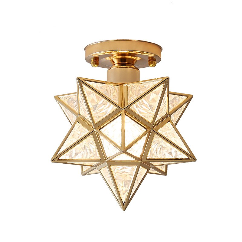 LED Ceiling Light 10" Geometric Shapes Flush Mount Lights Plastic Copper Artistic Style Formal Style Ceilling Light for Corridor Porch Bar Creative Loft Balcony Lamps 110-240V 2025 - $71.99 –P11
