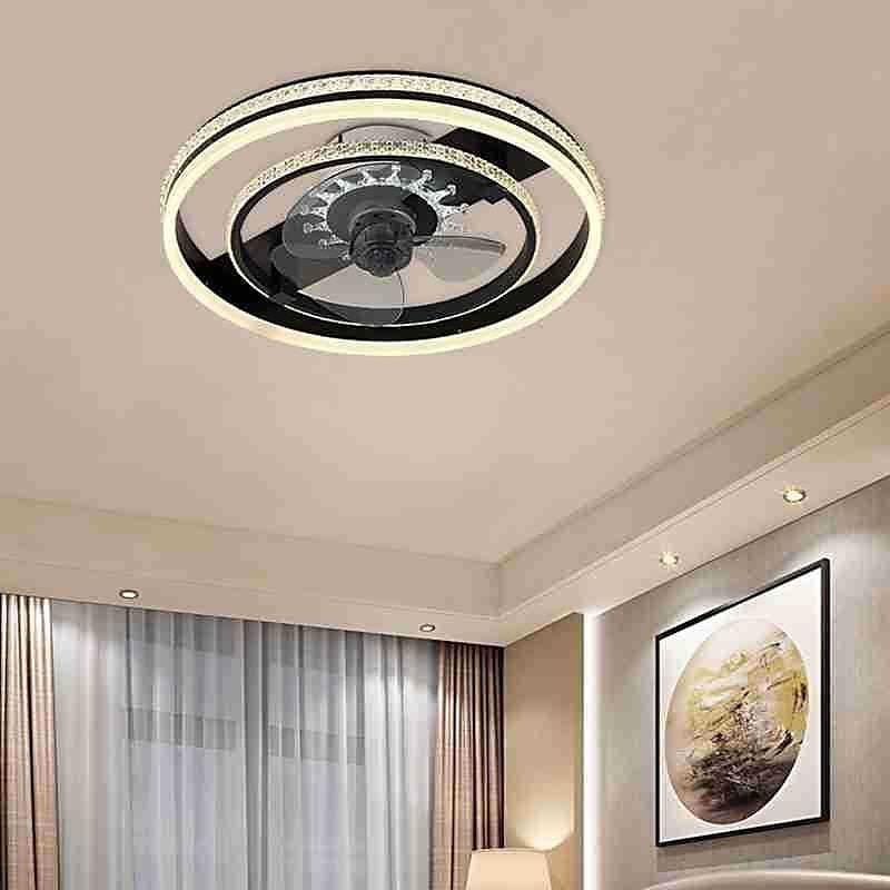 Deckenventilator mit Fernbedienung, flacher moderner Unterputz-Deckenventilator für den Innenbereich mit 72 W warmen, natürlichen, hellen 3-farbigen LED-Leuchten, 3 Geschwindigkeiten, intelligenter 2025 - $244.69 –P3