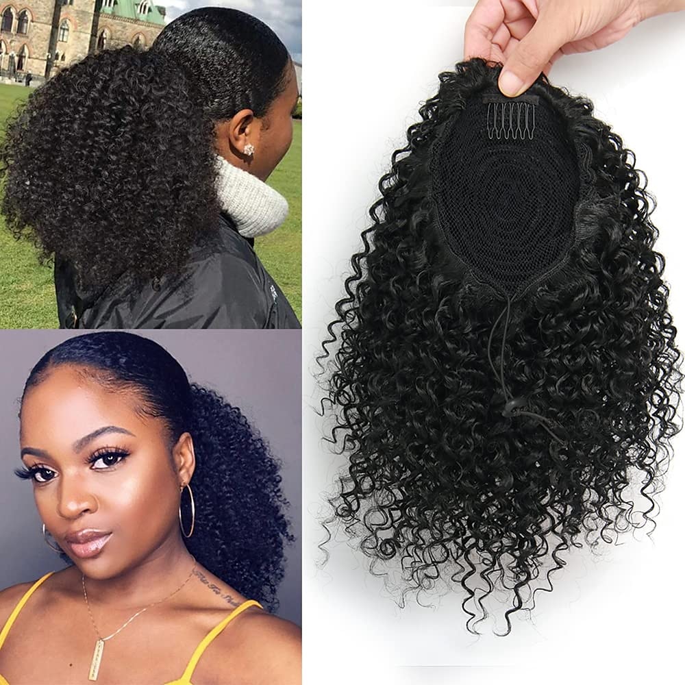 Krótki afro perwersyjne kręcone kucyk treska dla afroamerykanów przedłużanie kucyka syntetyczne afro perwersyjne kręcone kucyk dla kobiet 2025 - $21.99 -P1