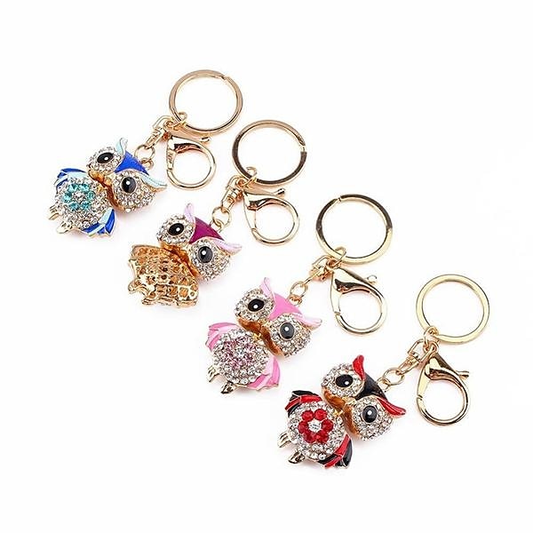 adorabil bufniță breloc strass cristal breloc breloc lanț geanta farmec pandantiv cadou 2025 - $7.99 –P3