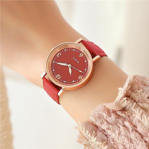 Reloj de cuarzo de lujo para mujer, reloj de pulsera de cuarzo a la moda para mujer, pulsera de color de moda diversa y concisa de gama alta para reloj informal a juego para mujer 2025 - $16.99 –P6