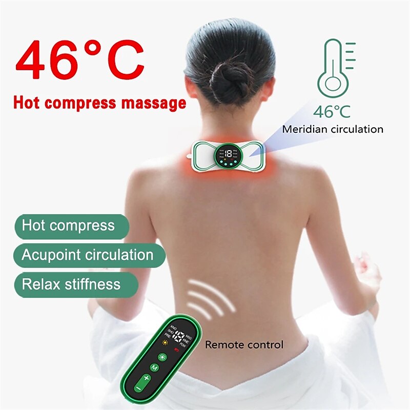 Electric Neck Massager: Gel Pads, Body Stretcher & Pulse Muscle