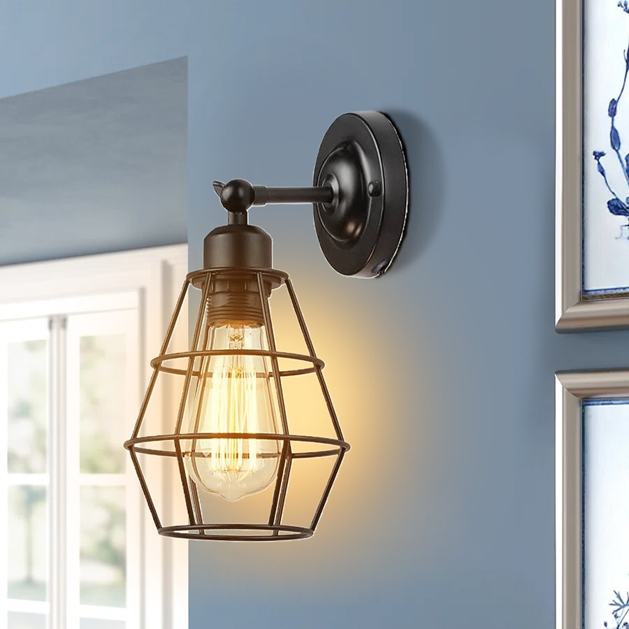 led vägglampa plug-in trådbur vägglampa industriell vägglampa med sladd rustik vägglampa på/av-brytare retro vägglampa för sänggavel sovrum 2026 - $68.95 –P5