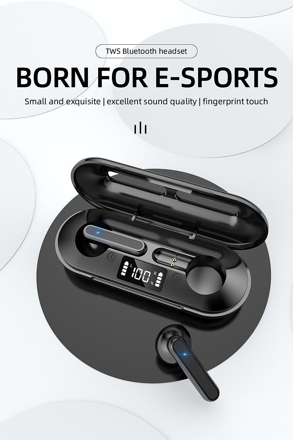 V60 TWS True draadloze hoofdtelefoon In het oor Bluetooth 5.2 Ergonomisch Ontwerp Surround geluid Snellader voor Apple Samsung Huawei Xiaomi MI Hardlopen Dagelijks gebruik Reizen Mobiele telefoon 2025 - $16.99 –P9