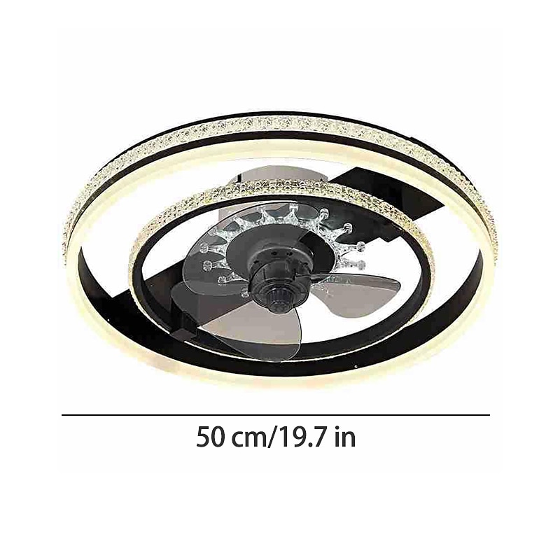Deckenventilator mit Fernbedienung, flacher moderner Unterputz-Deckenventilator für den Innenbereich mit 72 W warmen, natürlichen, hellen 3-farbigen LED-Leuchten, 3 Geschwindigkeiten, intelligenter 2025 - $244.69 –P1