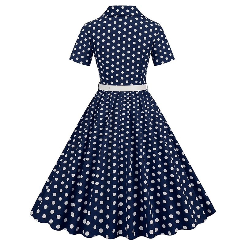 50-luvun a-line mekko retro vintage 1950-luvun cocktail mekko päivittäiset vaatteet mekko juhlapuku flare mekko naisten puku vintage cosplay -juhla / iltapuku 2025 - $38.99 –P15