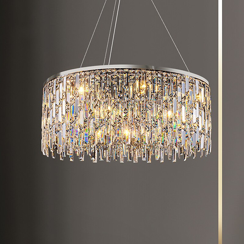 Licht Luxus Wohnzimmer Kronleuchter neue moderne einfache runde Licht Luxus Kristalllampe Designer Wohnatmosphäre Restaurant Kronleuchter 2025 - $1031.89 –P1