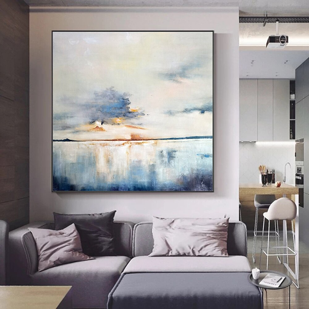 2025年 ミンチュラ手作り油絵キャンバス壁アート装飾現代抽象風景家の装飾のためのロールフレームレス未延伸絵画  コレクション – $77.99 –P4