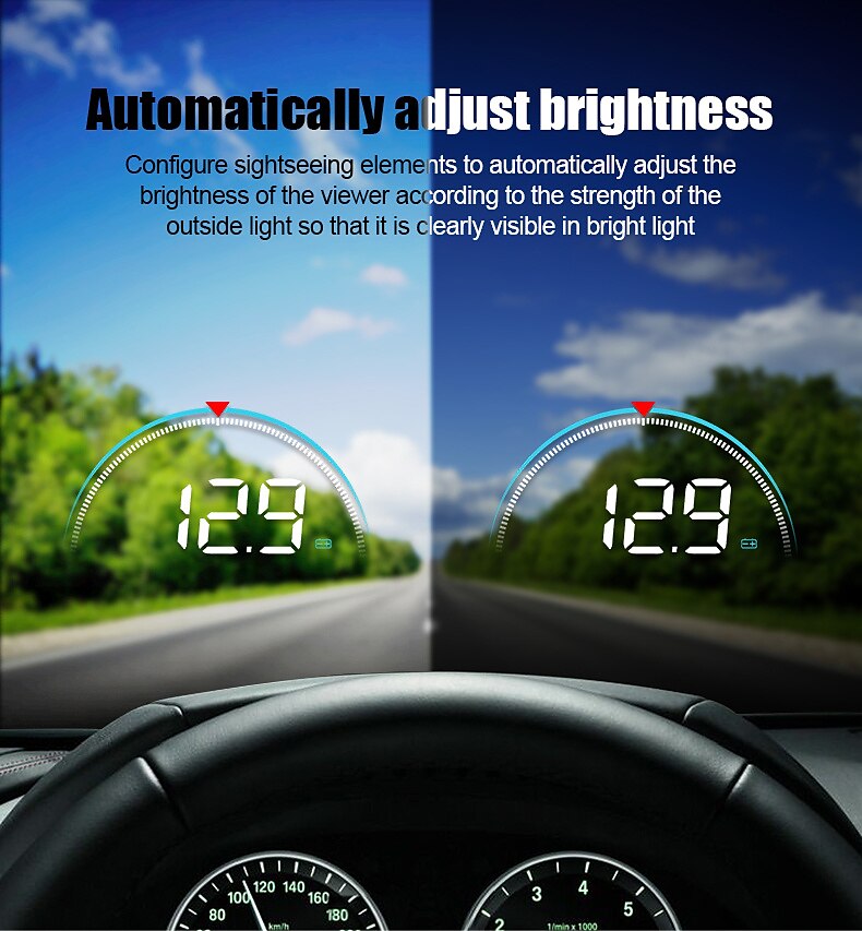 Obd2 gps auto projector m8 mph kmh auto hud snelheidsmeter voorruit 3.5 ''screen size hd auto head-up display alarm accessoires 2025 - $58.99 –P11