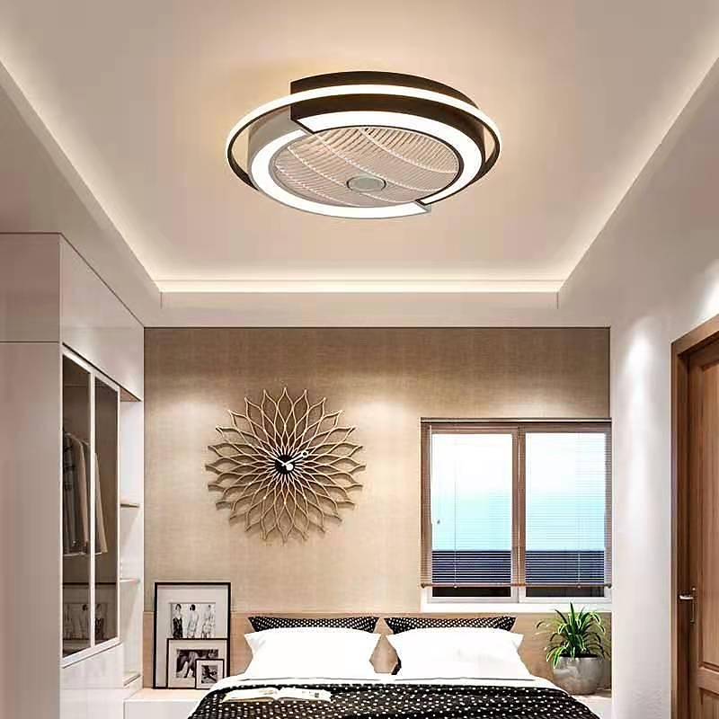 plafondventilator met afstandsbediening voor verlichting, moderne low-profile plafondventilator voor binnenshuis met 72 W warme, natuurlijke, heldere led-verlichting in 3 kleuren, slimme 2025 - $259.09 –P1