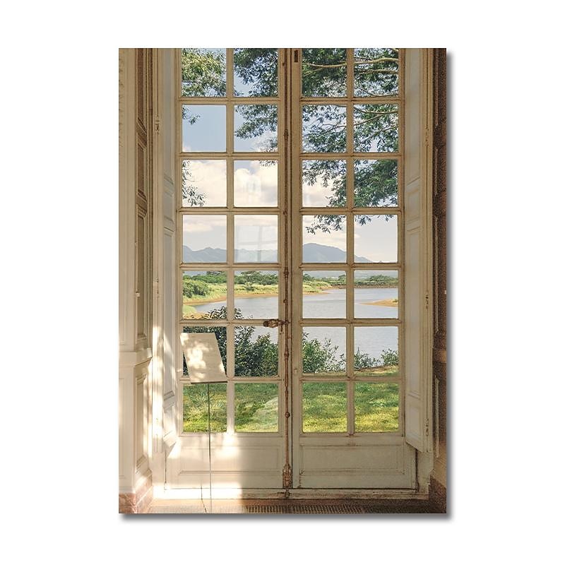 Paesaggio da parete su tela la finestra arte moderna paesaggio decorazione della casa arredamento tela arrotolata senza cornice senza cornice del 2025 a $20.99 –P8