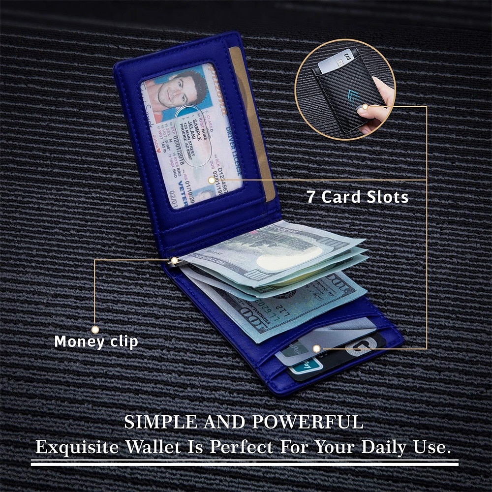Fold RFID Blocking Wallet With Money Clip,Minimalism Credit Card Holder For Men And Women 2025 - $16.99 –P5