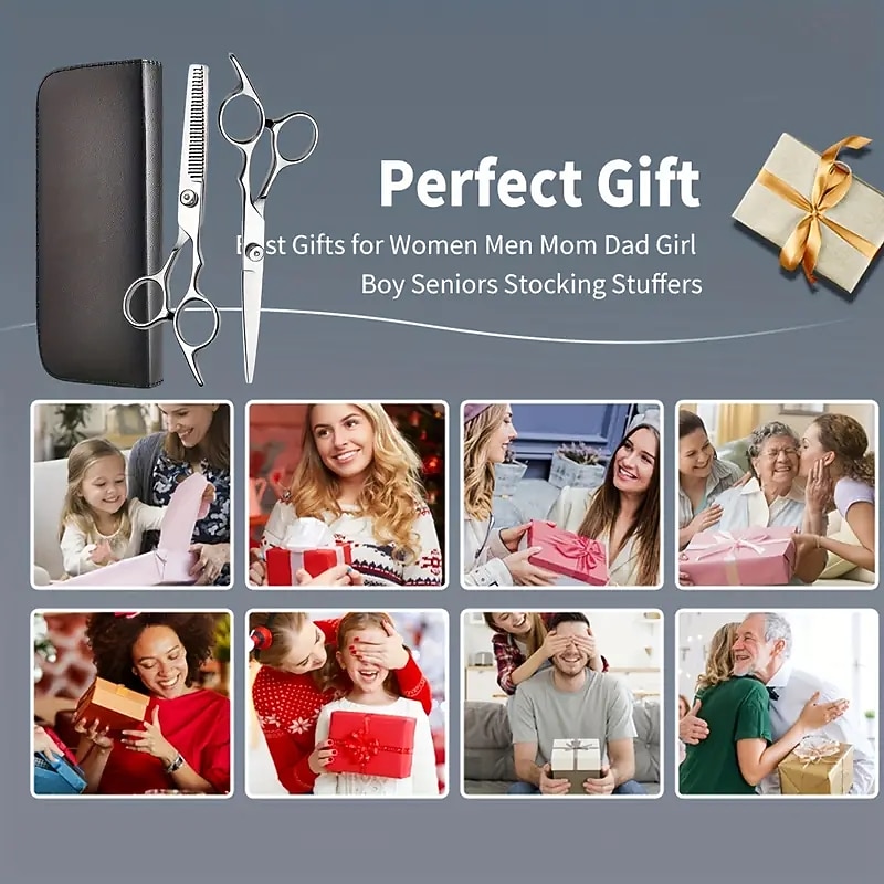 haarknipscharen kits 10-delige roestvrijstalen kappersschaar set professionele nagelschaar voor kapper thuisgebruik 2026 - $25.99 –P7