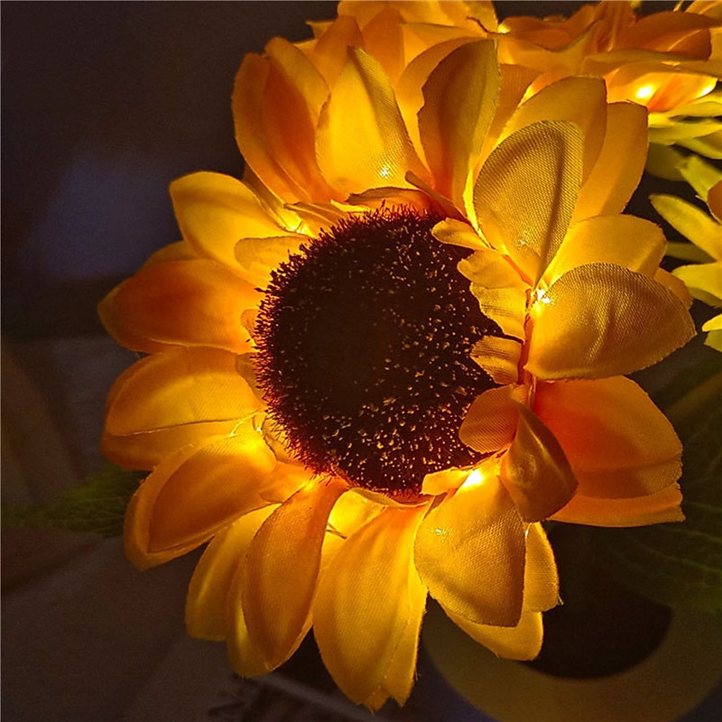 Lumină artificială de noapte cu floarea soarelui, reîncărcabilă pentru acasă, lampă decorativă, lumini de noapte creative pentru copii, prieten, cadou de sărbători, lumină LED 2025 - $44.99 –P5