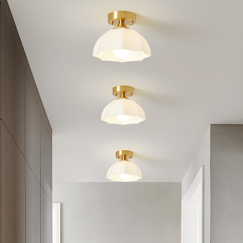 LED-Deckenleuchte 20cm geometrische Formen Einbauleuchten Glas Kupfer künstlerischer Stil formaler Stil Deckenleuchte für Korridor 110-240V 2025 - $68.99 –P1