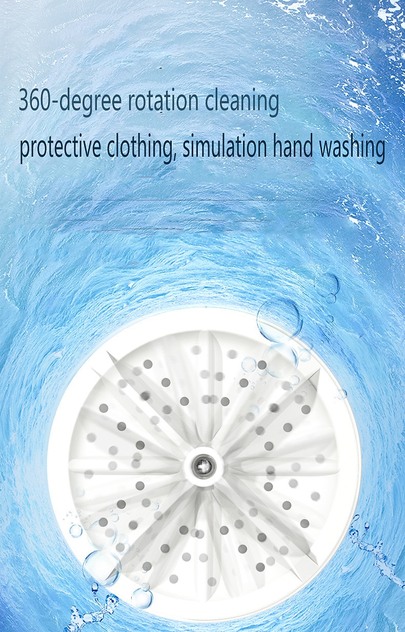 mini wasmachine usb roterende turbine draagbare wasmachine sokken ondergoed wasmachine 2025 - $15.99 –P2