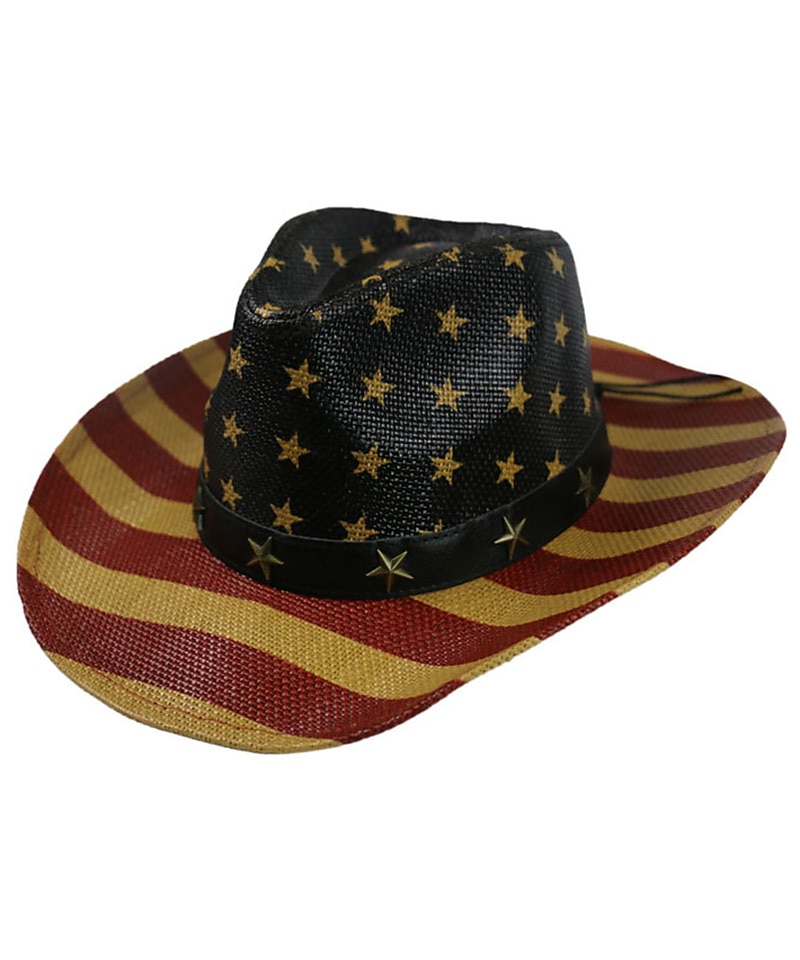 Per uomo Cappello del Kentucky Derby Cappello da Cowboy Nero Giallo Poliestere Stampato Elegante Viaggio Cowboy Western All'aperto Vacanza Bandiera Traspirante del 2026 a $21.99 –P6