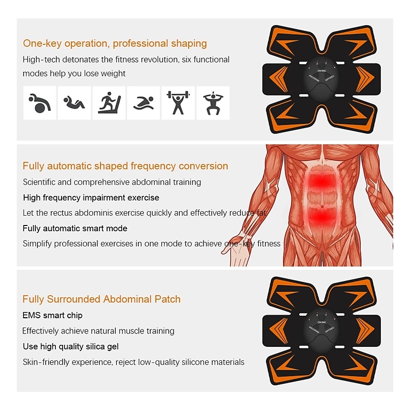 EMS Abdominal Muscles Training Stickers Electric Abdominal Stimulator Fitness Body Slimming Massager Weight Loss For Men Women Valentine's Day Gift 2026 - $24.99 –P4