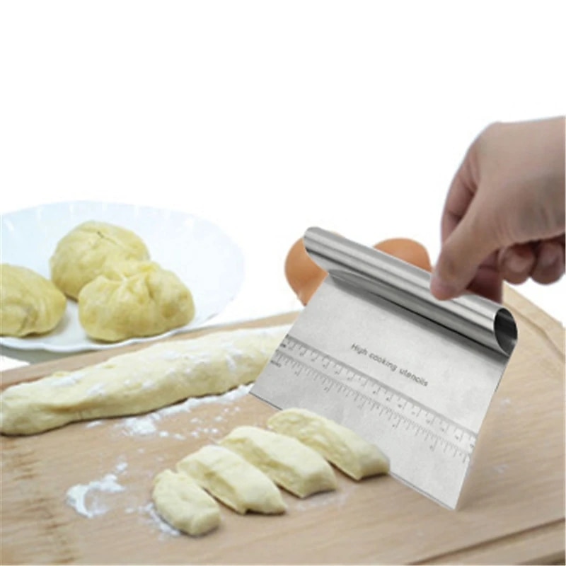 Cake Scraper Stainless Steel Scraper Pizza Dough Scraper Cutters