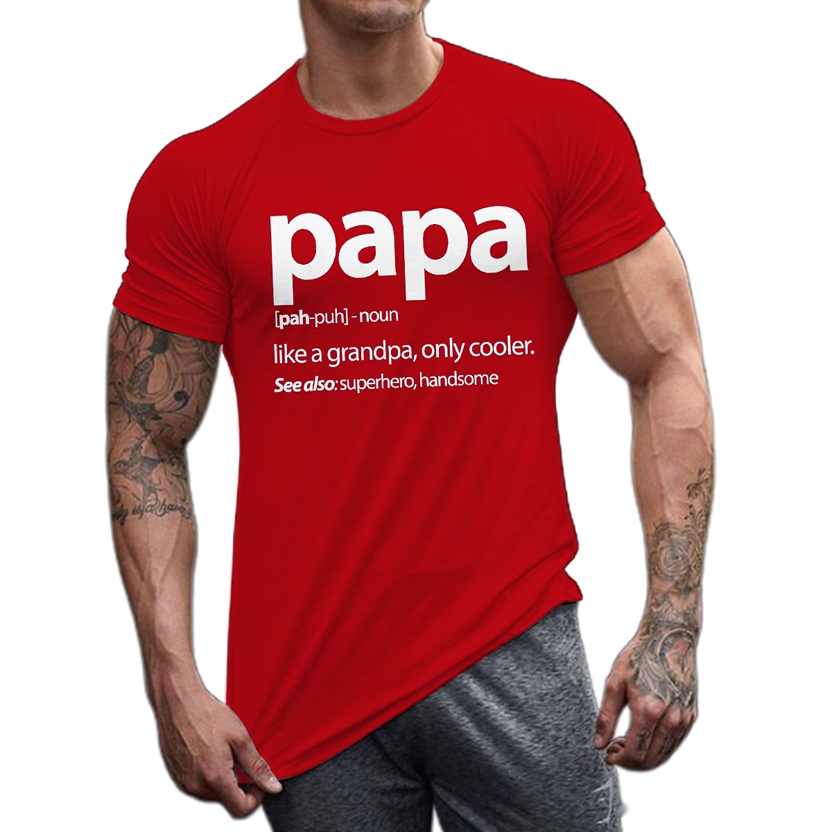 Смешная графическая футболка для мужчин о папе | Как дедушка только круче супергерой и красивый 2025 - $15.99 –P7
