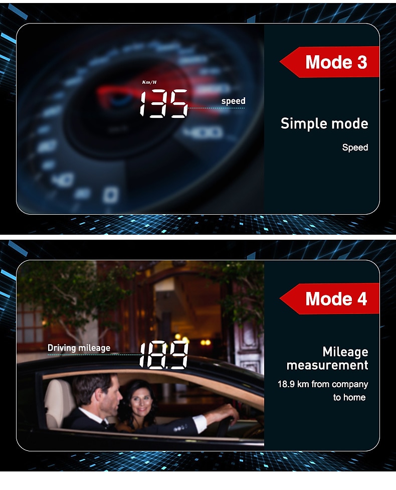 Obd2 gps auto projector m8 mph kmh auto hud snelheidsmeter voorruit 3.5 ''screen size hd auto head-up display alarm accessoires 2025 - $58.99 –P7