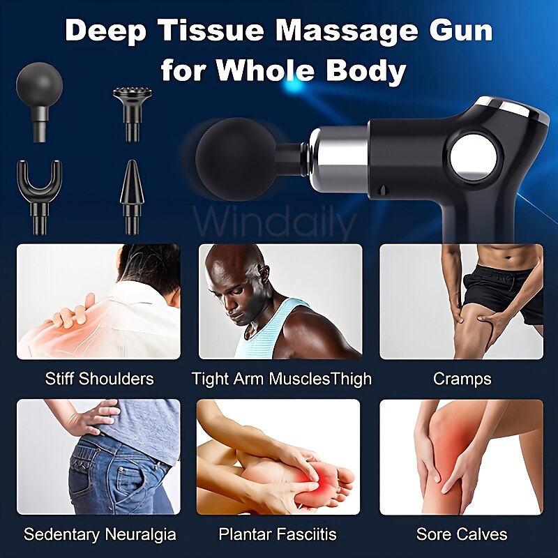 High Frequency Massage Gun Mini LCD 32 Speeds Fascia Gun Muscle Massager Relaxation Body Relax Fitness 2025 - $46.99 –P10