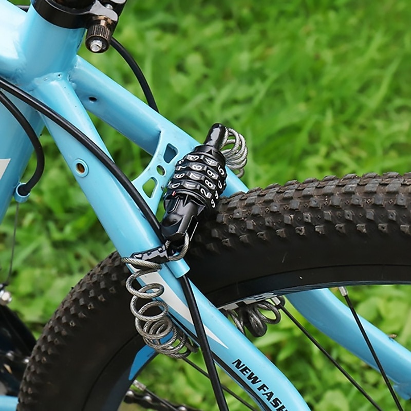 zámek na cyklistickou helmu proti krádeži 4místné heslo zámky pro motocykl mtb kabelový zámek na silniční kolo cyklistické příslušenství 2025 - $7.99 -P1