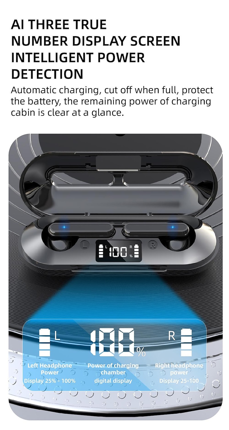 V60 TWS True draadloze hoofdtelefoon In het oor Bluetooth 5.2 Ergonomisch Ontwerp Surround geluid Snellader voor Apple Samsung Huawei Xiaomi MI Hardlopen Dagelijks gebruik Reizen Mobiele telefoon 2025 - $16.99 –P7