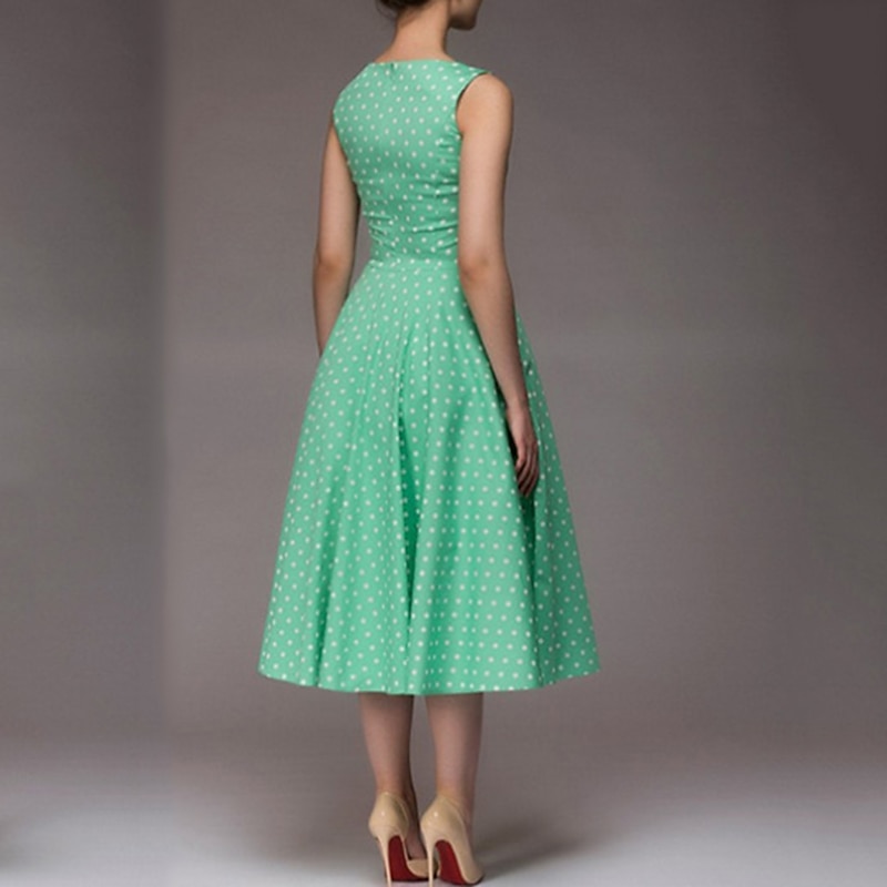 50-es évek egy vonalú ruha retro vintage 1950-es évek lengő ruha flare ruha női jelmez vintage cosplay alkalmi napi ruha 2025 - $20.99 –P3