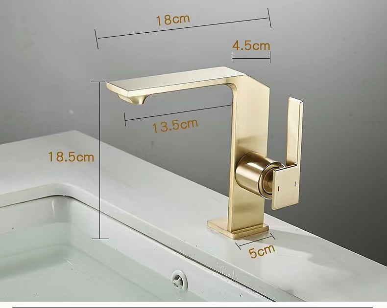 Waterfall Bathroom Sink Mixer Faucet Brass, Single Handle Washroom Basin Taps One Hole Faucets with Hot and Cold Hose, Waterfall Spout Brass Bathroom Tap Chrome Black Gold Grey 2025 - $113.99 –P19
