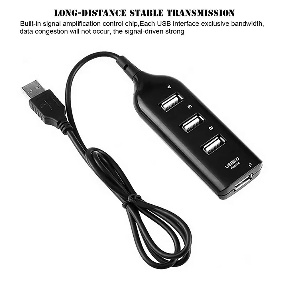Micro USB Hub 2.0 Multi USB Port 4 Ports Hub USB High Speed HUb USB Splitter For PC Computer Accessories 2025 - $9.99 –P4