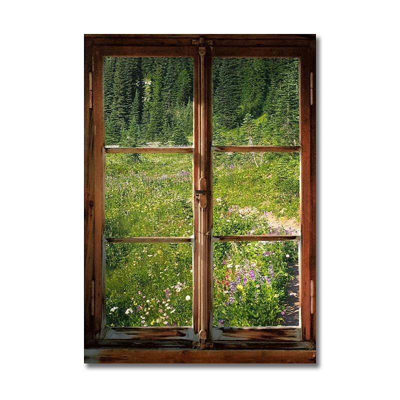 Paesaggio da parete su tela la finestra arte moderna paesaggio decorazione della casa arredamento tela arrotolata senza cornice senza cornice del 2025 a $20.99 –P12
