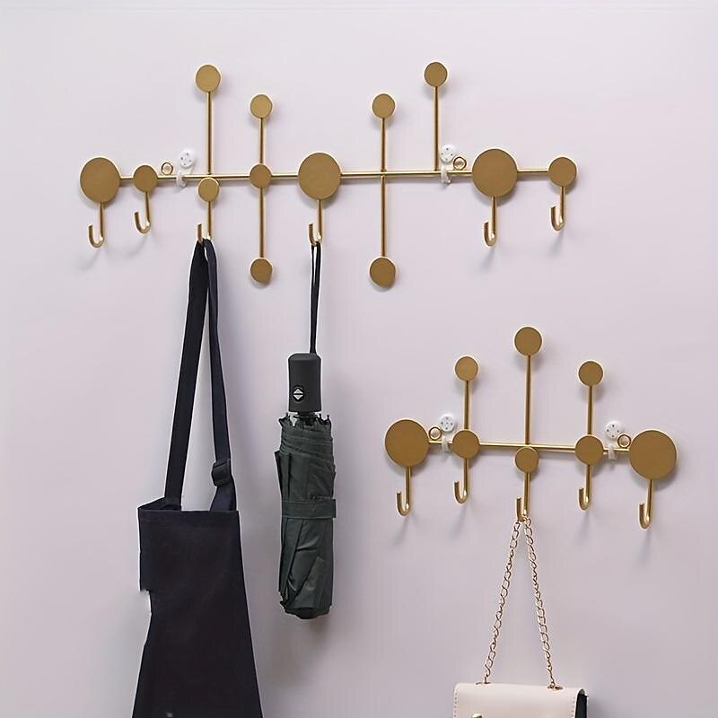 1pc Punch-free Entry Doorway Key Hook, Wall Mounted Coat Hook, Metal Coat Rack For Clothes Hat Key Towel And Bag 2025 - $20.99 –P2